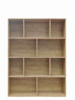 Βιβλιοθήκη Evergin pakoworld mdf σε oak απόχρωση 100x30x135εκ