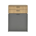 Τουαλέτα κρεβατοκάμαρας Sonlen pakoworld ανθρακί-sonoma 60x45x130εκ - Image 3