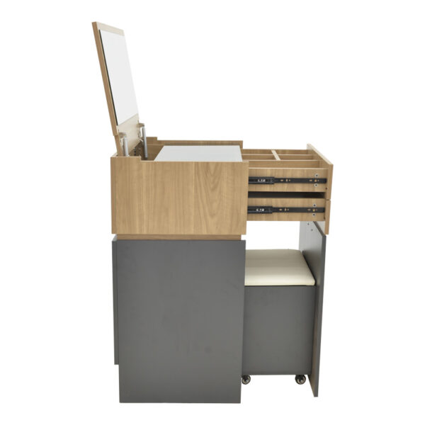 Τουαλέτα κρεβατοκάμαρας Sonlen pakoworld ανθρακί-sonoma 60x45x130εκ - Image 6