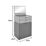 Τουαλέτα κρεβατοκάμαρας Sonlen pakoworld ανθρακί-sonoma 60x45x130εκ - Image 9