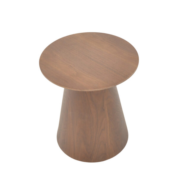 Βοηθητικό τραπέζι Kayano pakoworld καρυδί mdf Φ45x50εκ - Image 2