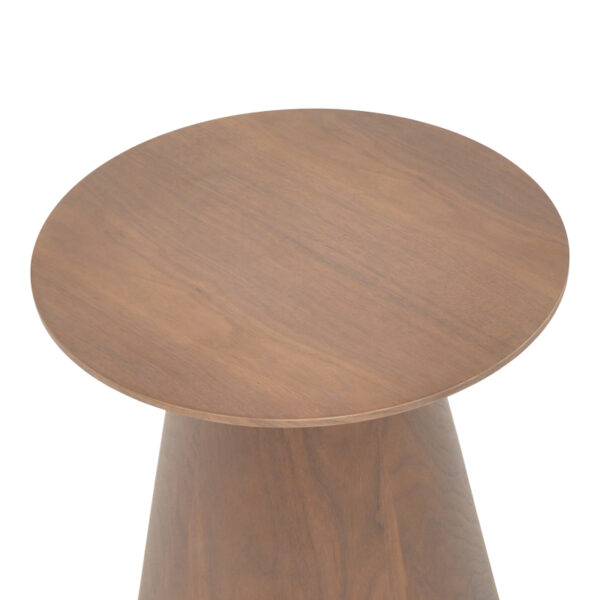 Βοηθητικό τραπέζι Kayano pakoworld καρυδί mdf Φ45x50εκ - Image 3