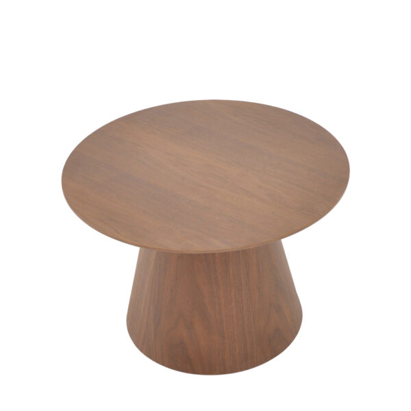 Τραπέζι σαλονιού Kayano pakoworld καρυδί mdf Φ60x40εκ - Image 2