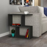 Βοηθητικό τραπέζι Homemania pakoworld χρώμα ανθρακί 60x20x60εκ - Image 2