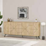 Μπουφές Dune pakoworld σε φυσική απόχρωση 181x35x77.4εκ - Image 2