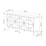 Μπουφές Dune pakoworld σε φυσική απόχρωση 181x35x77.4εκ - Image 6