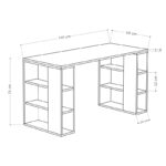 Γραφείο Colmar pakoworld σε oak απόχρωση 140x60x75εκ - Image 4
