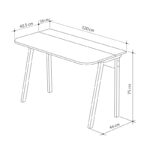 Γραφείο Malia pakoworld σε λευκή-φυσική απόχρωση 120x60.5x75εκ - Image 4