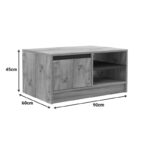 Τραπέζι σαλονιού Narli pakoworld σε oak απόχρωση 90x60x45εκ - Image 6