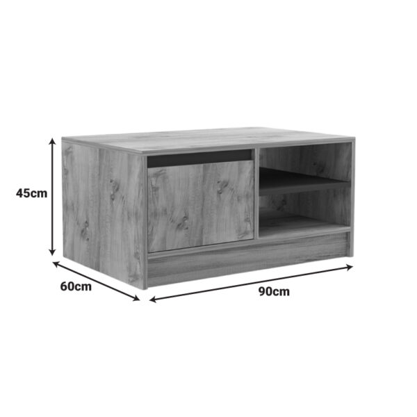 Τραπέζι σαλονιού Narli pakoworld σε oak απόχρωση 90x60x45εκ - Image 6