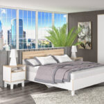 Κομοδίνο Awell pakoworld sonoma-λευκό 45x44x58εκ - Image 2