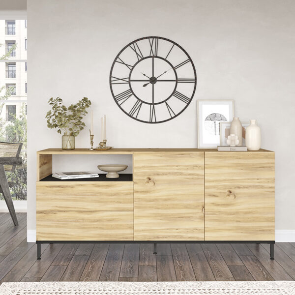 Μπουφές Evaluate pakoworld sonoma-wenge 170x46.5x75.5εκ - Image 3