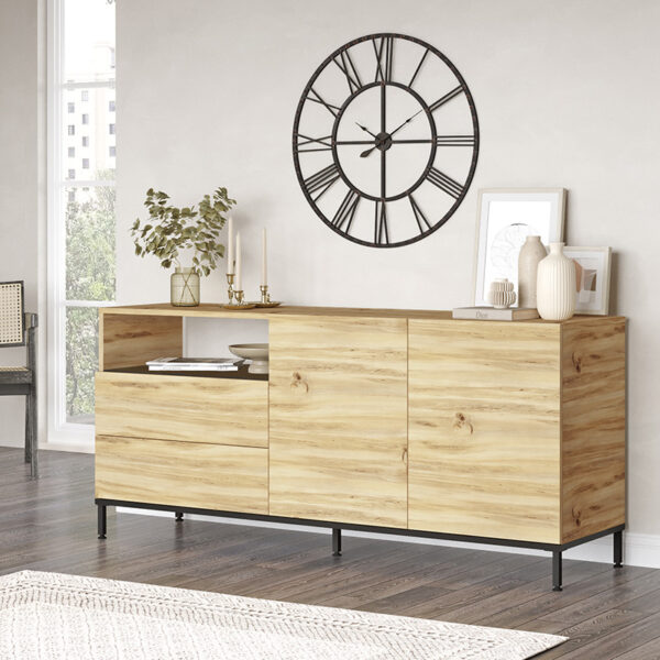 Μπουφές Evaluate pakoworld sonoma-wenge 170x46.5x75.5εκ - Image 4