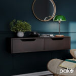 Κονσόλα επιτοίχια Alberto pakoworld σε wenge απόχρωση100x32.5x22εκ - Image 2
