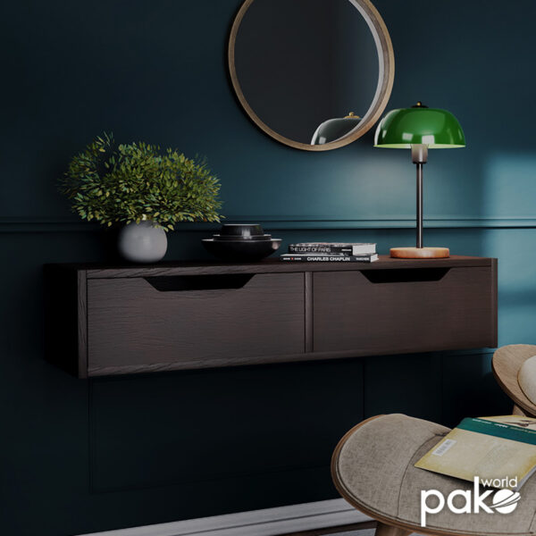 Κονσόλα επιτοίχια Alberto pakoworld σε wenge απόχρωση100x32.5x22εκ - Image 2