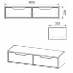 Κονσόλα επιτοίχια Alberto pakoworld σε wenge απόχρωση100x32.5x22εκ - Image 4