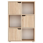 Βιβλιοθήκη Bookel pakoworld μελαμίνης σε sonoma απόχρωση 59.5x27.5x89εκ - Image 3
