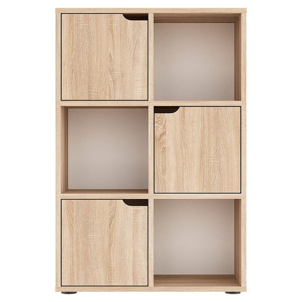Βιβλιοθήκη Bookel pakoworld μελαμίνης σε sonoma απόχρωση 59.5x27.5x89εκ - Image 3