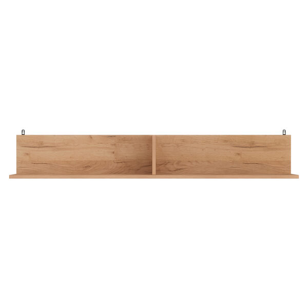 Ραφιέρα τοίχου Drowel pakoworld μελαμίνης σε oak απόχρωση 130x21.6x20εκ - Image 3