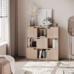 Βιβλιοθήκη Bookel pakoworld σε sonoma απόχρωση 88.5x27.5x89.3εκ - Image 2