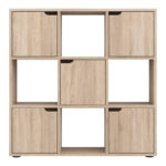 Βιβλιοθήκη Bookel pakoworld σε sonoma απόχρωση 88.5x27.5x89.3εκ - Image 3