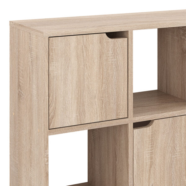 Βιβλιοθήκη Bookel pakoworld σε sonoma απόχρωση 88.5x27.5x89.3εκ - Image 4