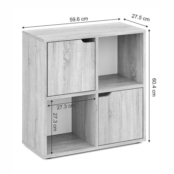 Βιβλιοθήκη Bookel pakoworld σε sonoma απόχρωση 59.6x27.5x60.4εκ - Image 5