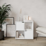 Βιβλιοθήκη Bookel pakoworld σε λευκή απόχρωση 59.6x27.5x60.4εκ - Image 2