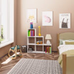 Βιβλιοθήκη Schody pakoworld σε λευκή απόχρωση 105.5x29.2x107εκ - Image 2