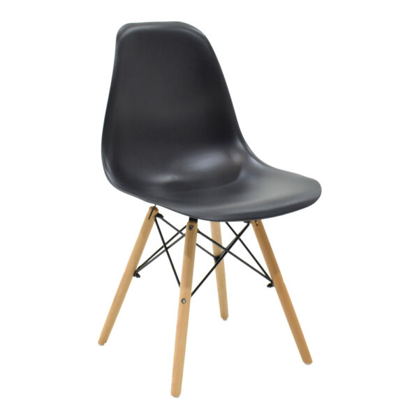 Τραπεζαρία Cuba-Julita pakoworld σετ 5τεμ MDF sonoma-μαύρο-φυσικό 120x70x76εκ - Image 2