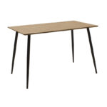 Τραπεζαρία Cuba-Julita pakoworld σετ 5τεμ MDF sonoma-μαύρο-φυσικό 120x70x76εκ - Image 5