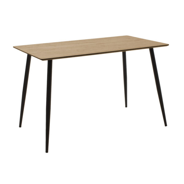 Τραπεζαρία Cuba-Julita pakoworld σετ 5τεμ MDF sonoma-μαύρο-φυσικό 120x70x76εκ - Image 5