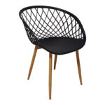 Τραπεζαρία Manka-Parker pakoworld σετ 5τεμ σε λευκή απόχρωση 110x80x77εκ - Image 2