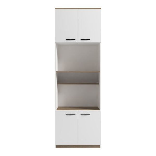 Ντουλάπα κουζίνας Rowan pakoworld σε λευκή-sonoma απόχρωση 60x42x182εκ - Image 2