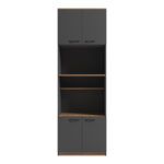 Στήλη Rowan pakoworld σε oak-ανθρακί απόχρωση 60x42x182εκ - Image 2
