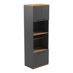 Στήλη Rowan pakoworld σε oak-ανθρακί απόχρωση 60x42x182εκ