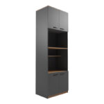 Στήλη Rowan pakoworld σε oak-ανθρακί απόχρωση 60x42x182εκ - Image 4