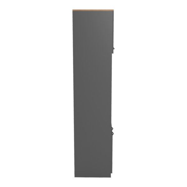 Στήλη Rowan pakoworld σε oak-ανθρακί απόχρωση 60x42x182εκ - Image 6