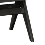 Καρέκλα Winslow pakoworld ξύλο rubberwood μαύρο-pvc rattan φυσικό-ύφασμα γκρι - Image 3