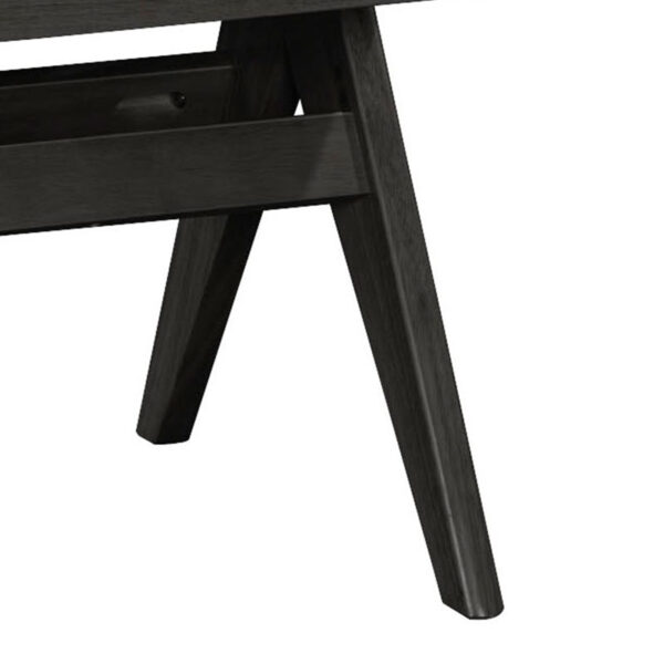 Καρέκλα Winslow pakoworld ξύλο rubberwood μαύρο-pvc rattan φυσικό-ύφασμα γκρι - Image 3