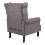 Πολυθρόνα Piore pakoworld ανθρακί ύφασμα και πόδι rubberwood σε μαύρη απόχρωση 77x80x106εκ - Image 2