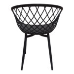 Πολυθρόνα Ezra pakoworld μαύρο pp-πόδι μαύρο μέταλλο 62x42x82εκ - Image 2