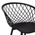 Πολυθρόνα Ezra pakoworld μαύρο pp-πόδι μαύρο μέταλλο 62x42x82εκ - Image 5