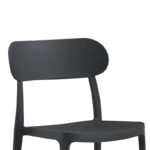 Καρέκλα Amvroan στοιβαζόμενη pakoworld με UV protection ανθρακί pp 51x49x79.5εκ - Image 2