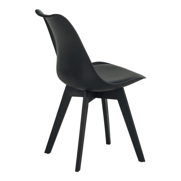 Καρέκλα Gaston I pakoworld PP-PU σε μαύρη απόχρωση 48.5x53.5x81.5εκ - Image 3