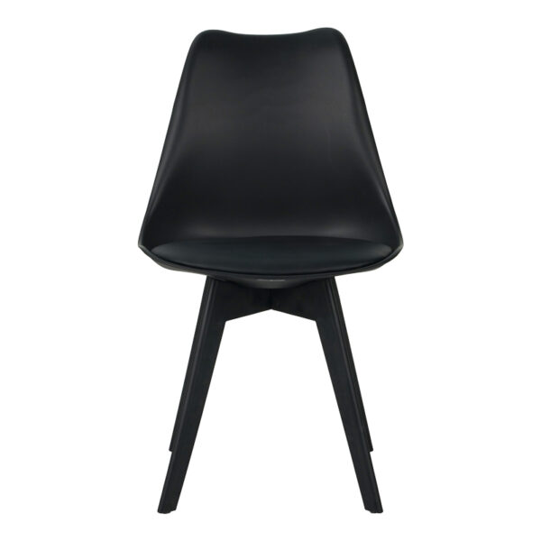 Καρέκλα Gaston I pakoworld PP-PU σε μαύρη απόχρωση 48.5x53.5x81.5εκ - Image 5