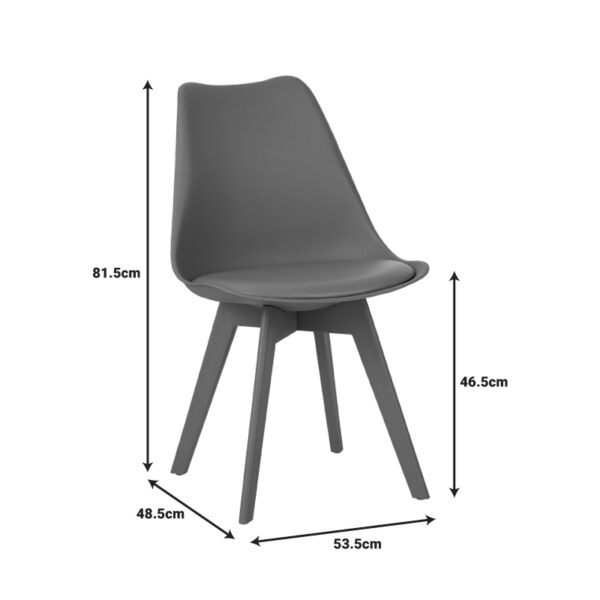 Καρέκλα Gaston I pakoworld PP-PU σε μέντα απόχρωση 48.5x53.5x81.5εκ - Image 6