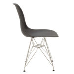 Καρέκλα Adelle pakoworld PP μαύρο-inox πόδι 46x55x81εκ - Image 3