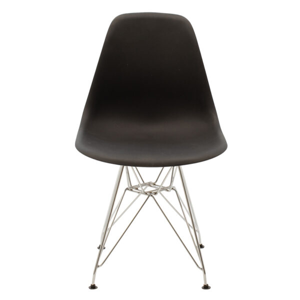 Καρέκλα Adelle pakoworld PP μαύρο-inox πόδι 46x55x81εκ - Image 4