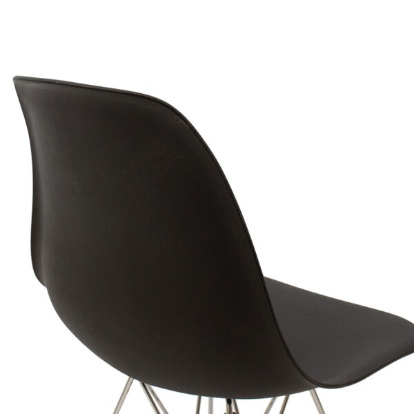 Καρέκλα Adelle pakoworld PP μαύρο-inox πόδι 46x55x81εκ - Image 6
